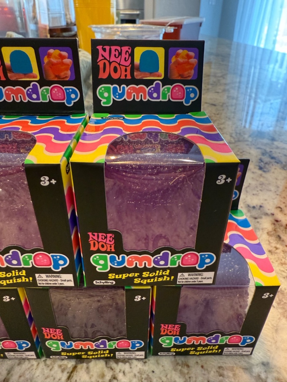 NeeDoh Gumdrop Super Solid Squish! Purple Sensory Toy - Picture 2 of 2
